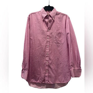 Thomas Pink Pin Stripe Button Down Shirt, 15 1/2